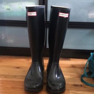 Hunter Boots (WIDE CALF) Glossy Black